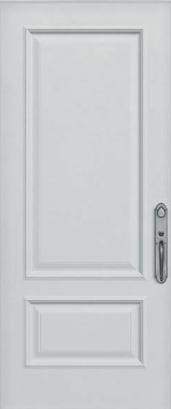 modern white single steel door