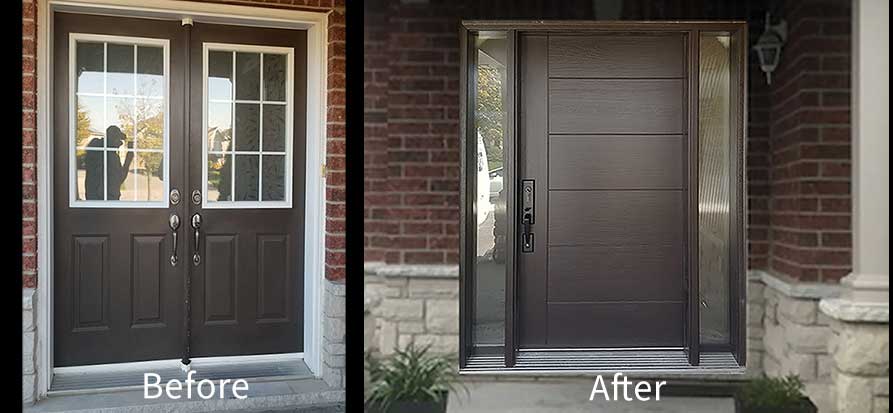 fiberglass brown door