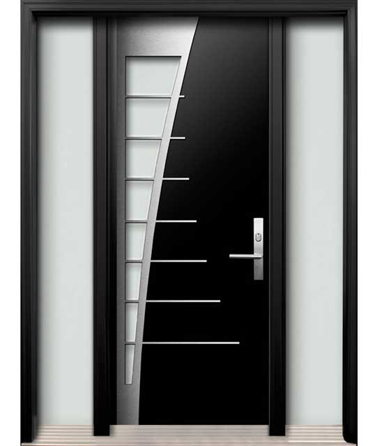 modern-single-grey-steel-door-with-glass-insert