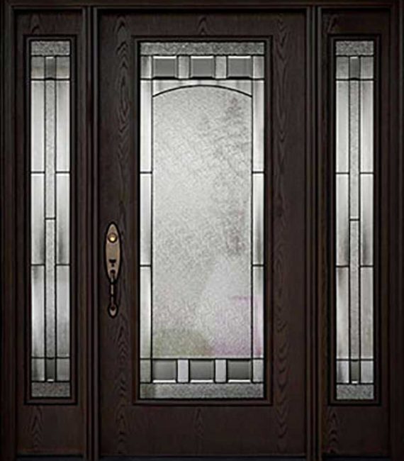 Legacy-Mahogany-full-glass-insert and 2-sidelights